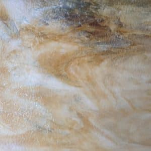 Medium Amber & White Semi Translucent Ripple