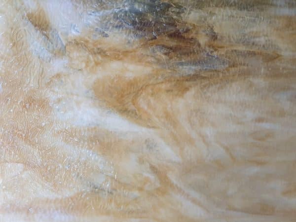 Medium Amber & White Semi Translucent Ripple