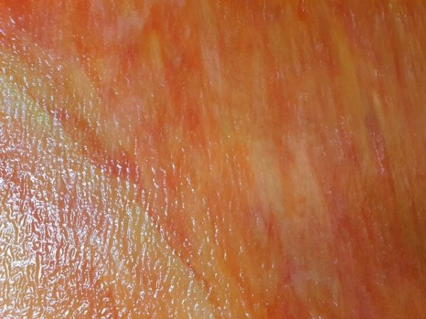 Hot Orange & Golden Yellow Streaky Semi Opal Ripple