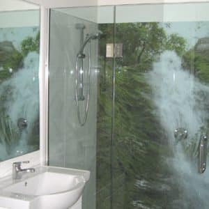 Image on Glass shower liner