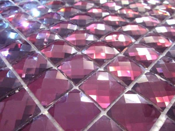 Amethyst coloured Glass Reflex Tile 4x4 20mm tiles (16 tiles)