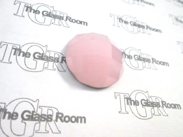 Mirror Backed Faceted Round Jewel 30mm - Pink