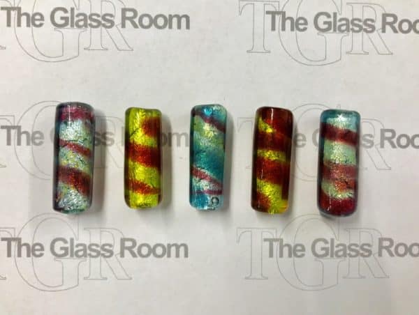 5 x 28mm long Swirl Beads (Mixed colours)