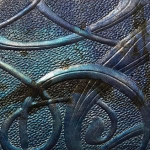Deep Ocean Swirl Mosaic Glass