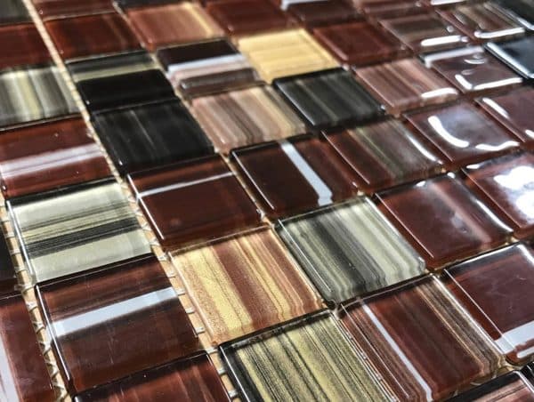 Brown Bramble Glass Tiles