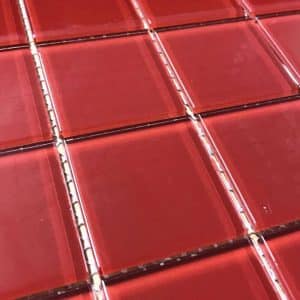 Jumbo Ruby Red Glass Tiles
