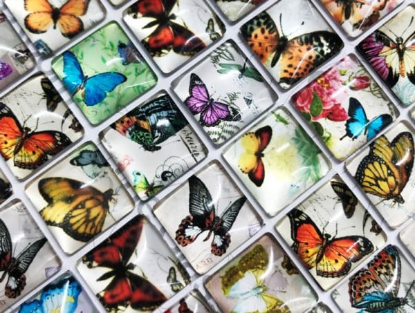 Butterfly Lucky Dip Glass Tiles