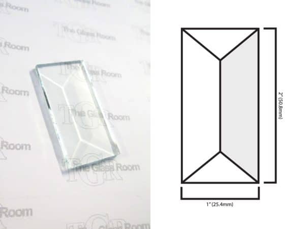 Rectangular bevel - 1"x2" (25.4x50.8mm)